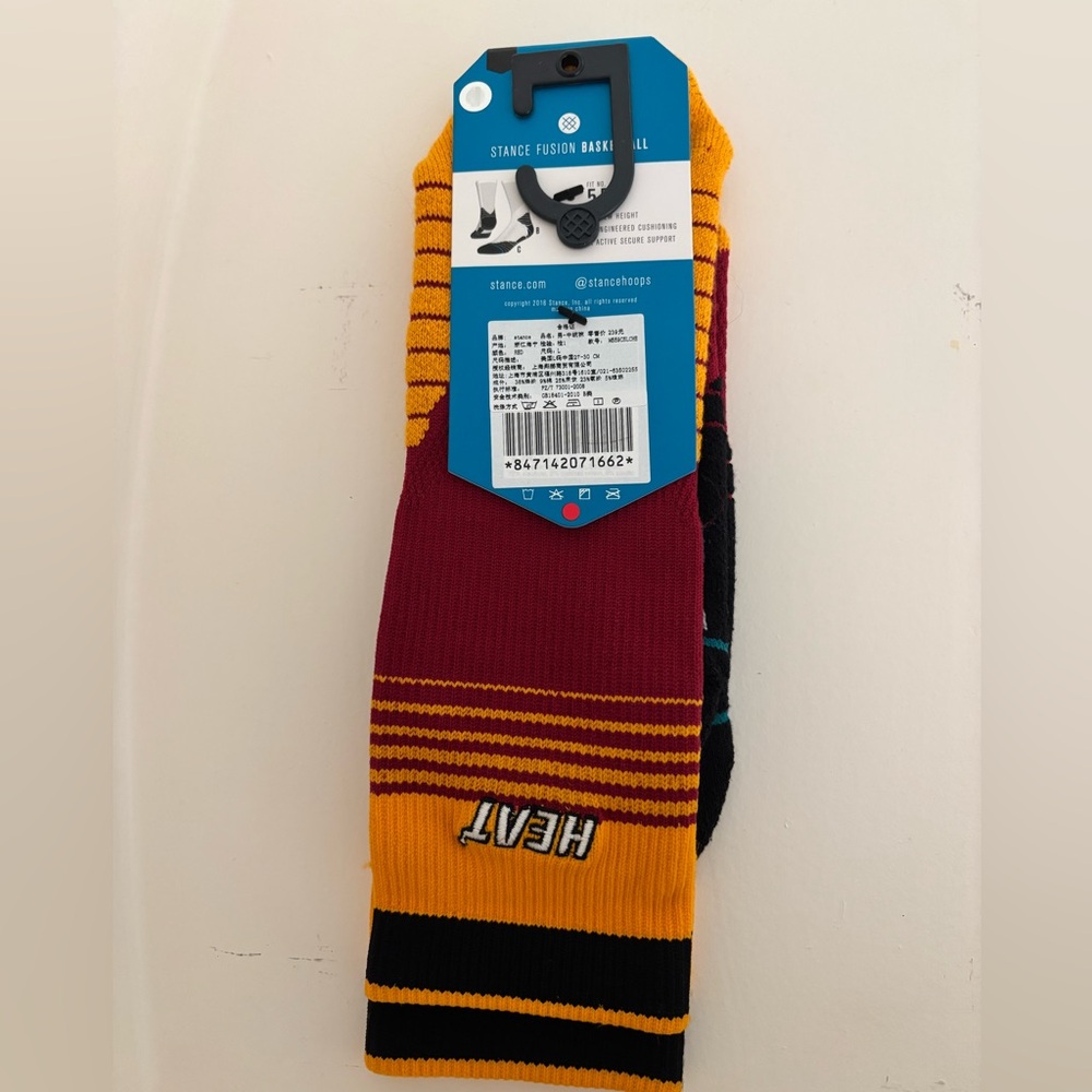 Stance NBA Heat Fusion Basketball Socks - Picture 2 of 3